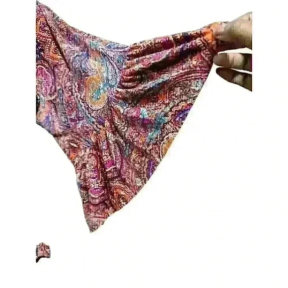 Cupio Women's Large Boho Bohemian Hippie Multicolored Tunic Blouse Top Viscose - Picture 4 of 7